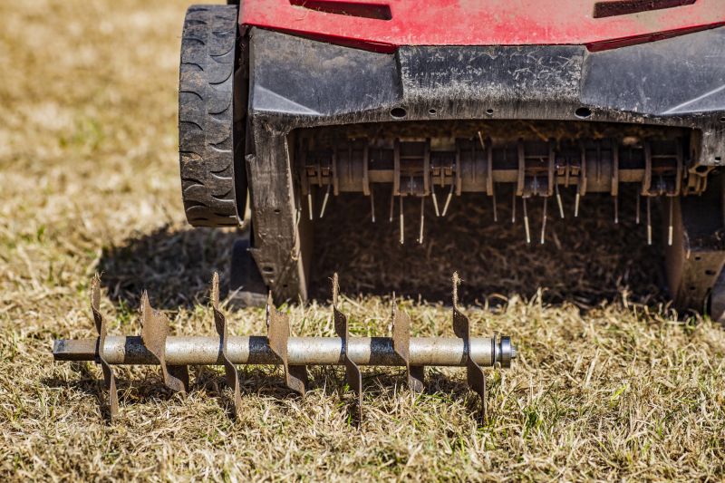 Aeration Equipment on a Lawn